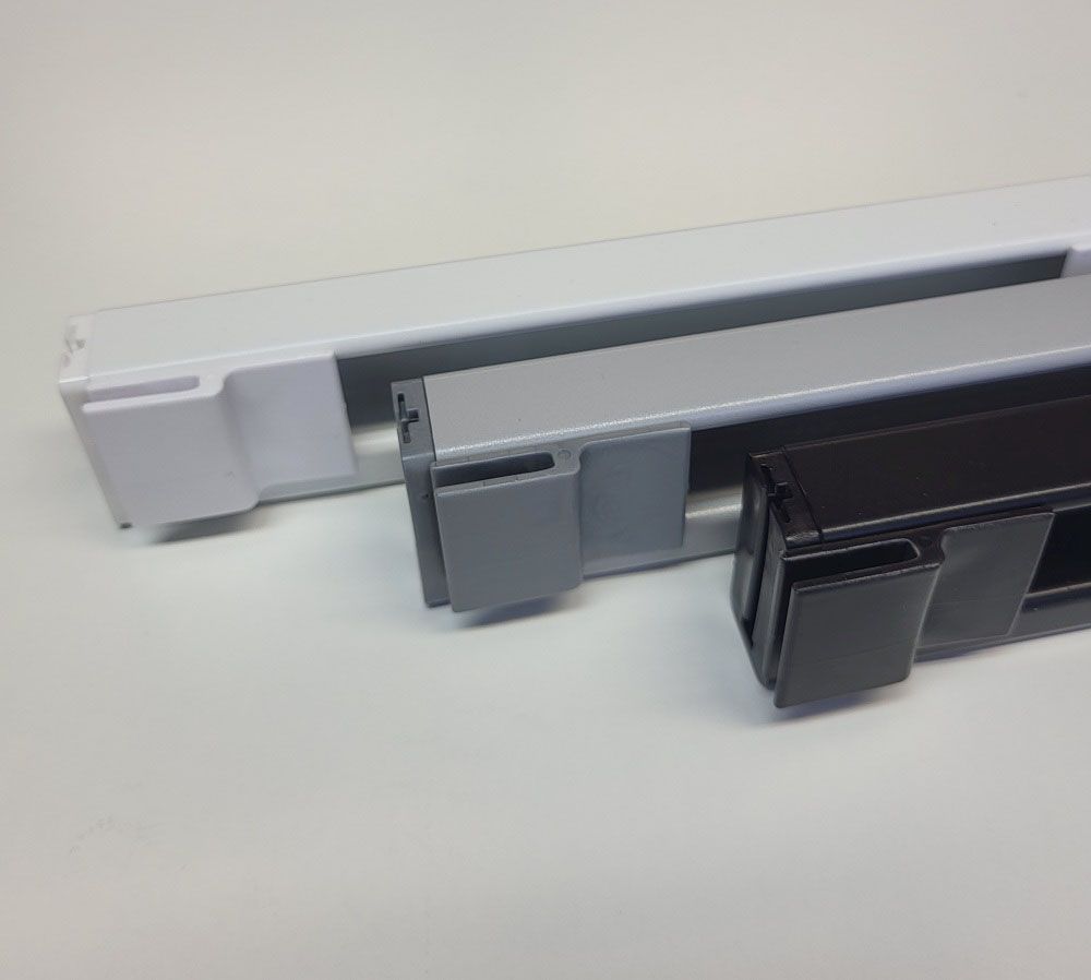 Kattovekkikaihtimen ala- ja yläprofiili