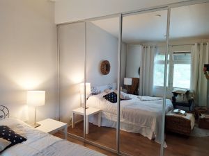 Osio Slim Line liukuovet makuuhuoneessa