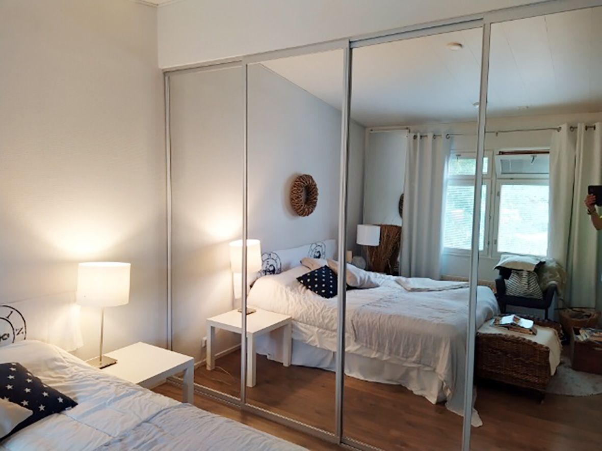 Osio Slim Line liukuovet makuuhuoneessa